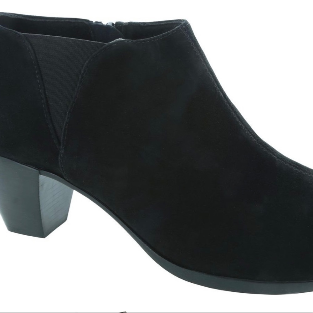 Munro “Eve” Peep Toe Suede Bootie